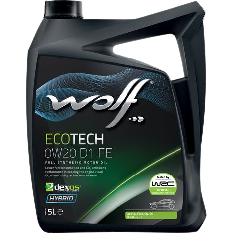 Моторное масло Wolf EcoTech 0W-20 D1 FE, 5л 